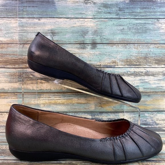 Abeo Bio System Taylin Womens Gray Leather Loafer Shoe Size 7.5M Arch Support - Picture 1 of 12